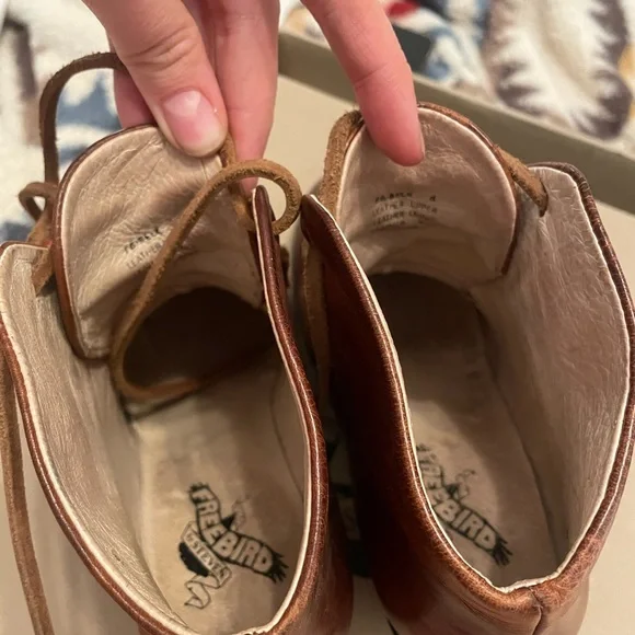 Freebird Beck Cognac Brown Leather Ankle Boots - Picture 5 of 6